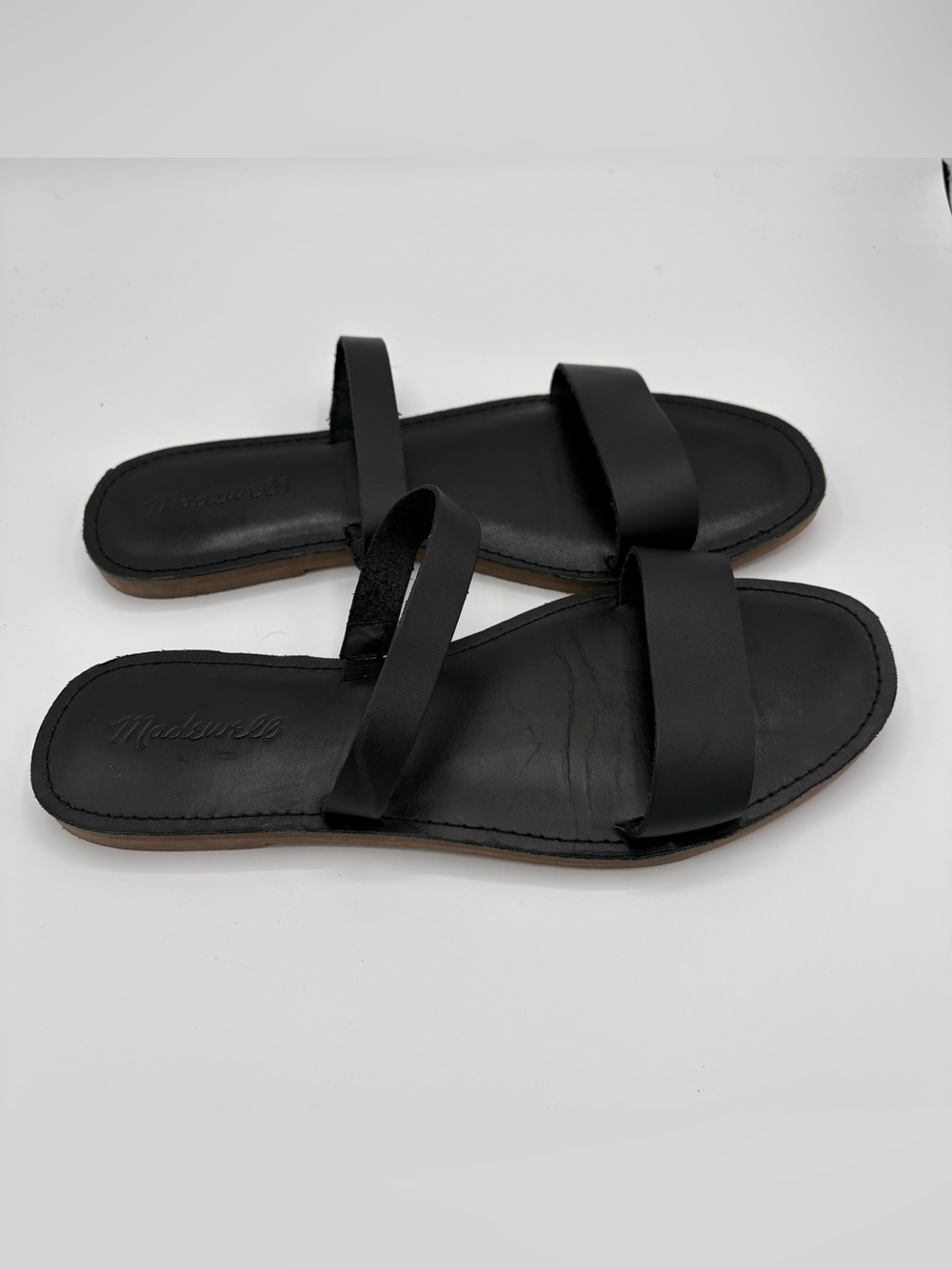 Madewell Sandals Womens Size 8.5 Boardwalk Double Strap Leather Shoes
